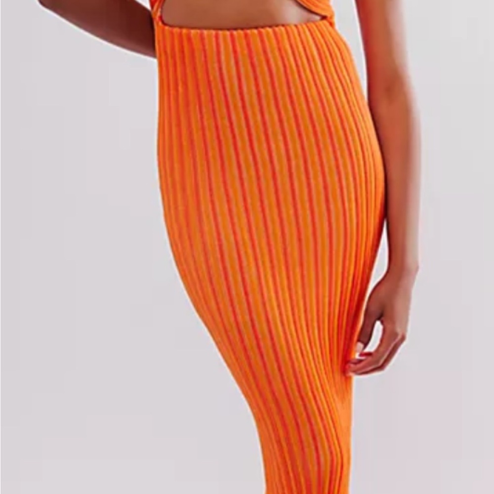 Baobab Collection Vibrant Orange Strapless Dress - Picture 3 of 6